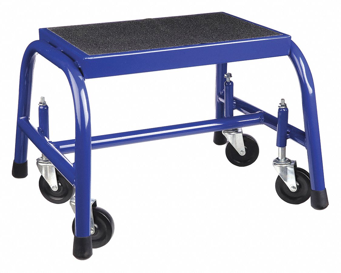 STEP STOOL, 13 IN OVERALL H, 300 LB LOAD CAPACITY, 1 STEPS, STEEL, 13 IN STANDING H