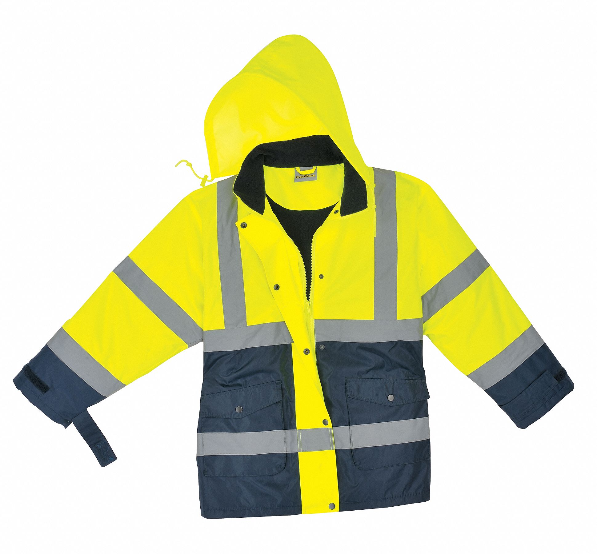 Ladies Jacket, Hi-Vis, 2XL, Ylw/Nvy