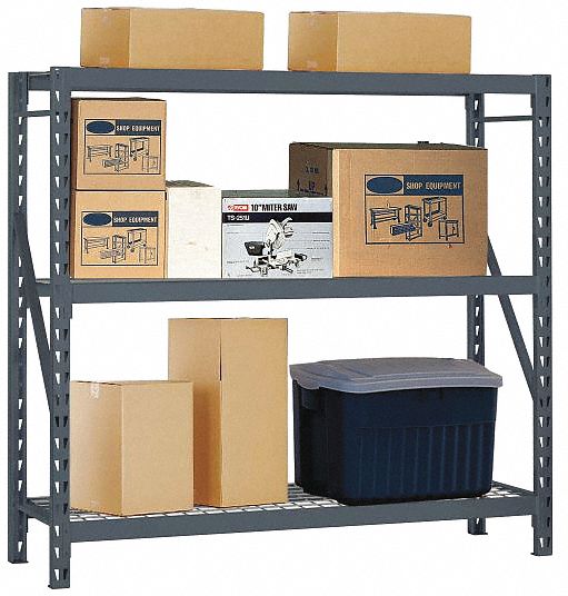 EDSAL, Starter, 72 in x 24 in x 72 in, Bulk Storage Rack - 12M977 ...