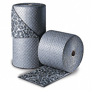 ABSORBENT ROLL, 53 GALLON, 7½ X 12 IN PERFORATED SIZE, CASE, GREY CAMOUFLAGE