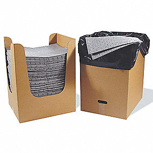 ABSORBENT ROLL, 24 GALLON, 7½ X 12 IN PERFORATED SIZE, CASE, GREY, MELTBLOWN