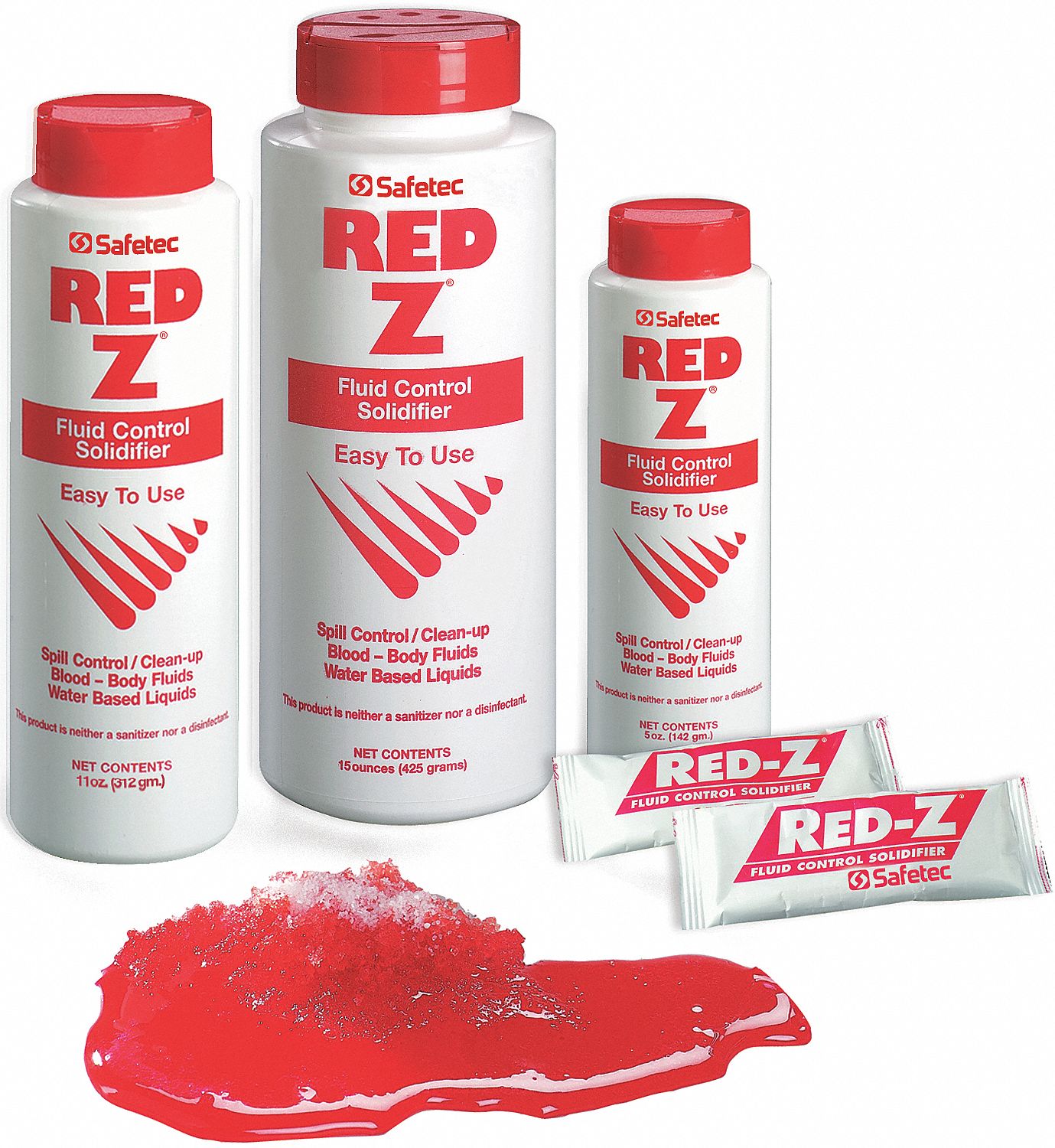 RED-Z LIQUID SOLIDIFIER, DIAMOND POUCH, 1 OZ