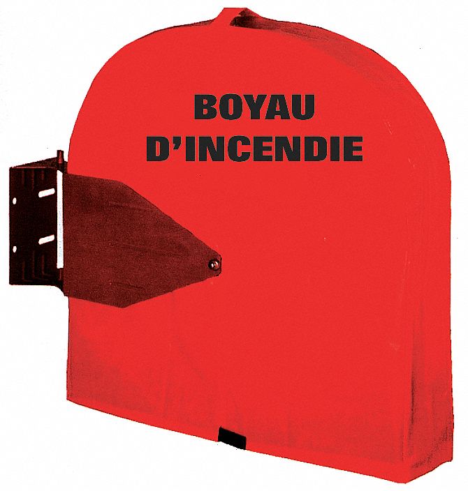 FIRE HOSE REEL COVER FOR 18 IN DIA, FRENCH, FLUOR RED, VINYL