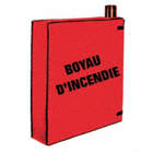 FIRE HOSE RACK COVER, FRENCH, FLUOR RED, 21 X 24 X 5 IN