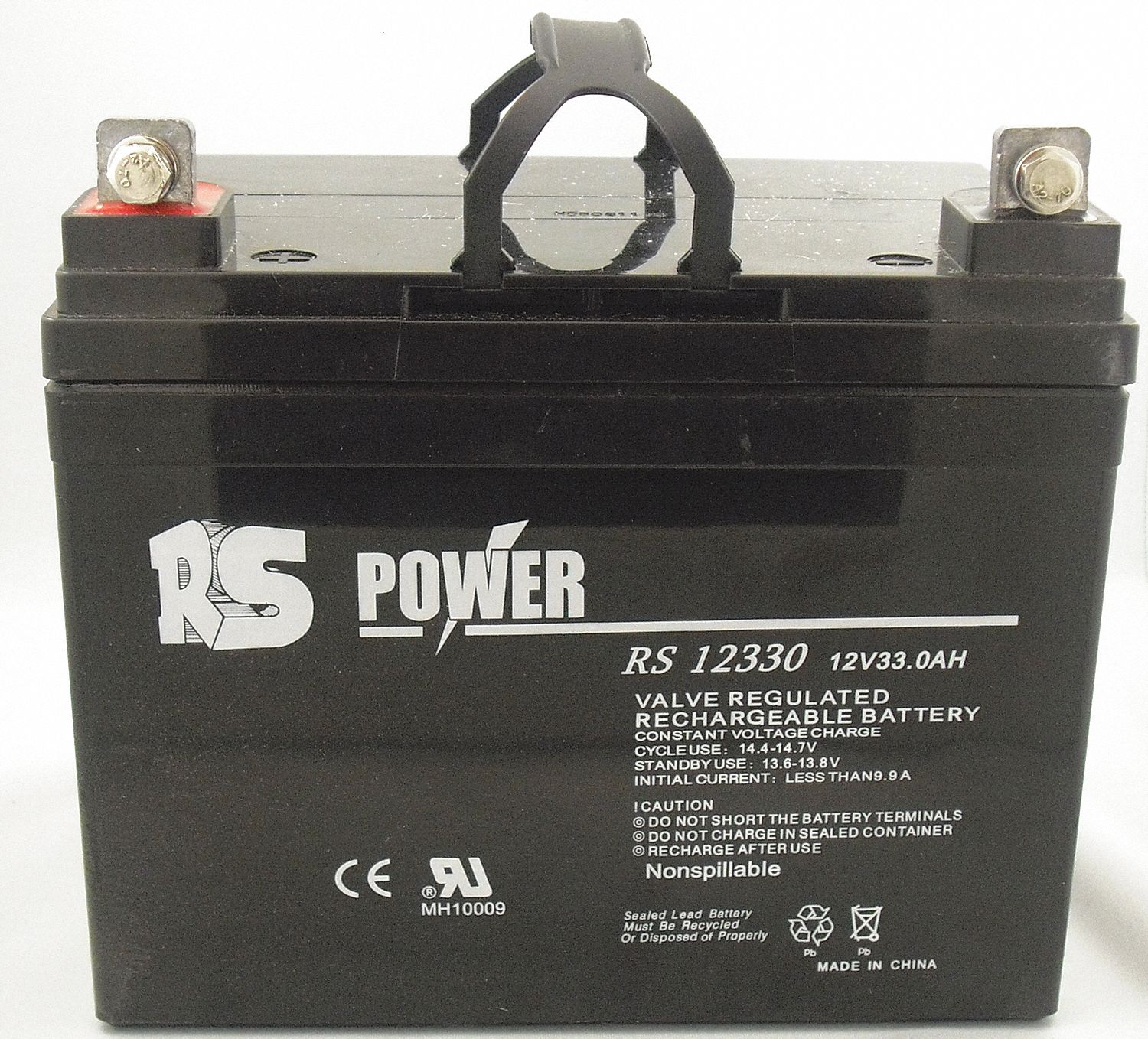 SEALED LEAD ACID RECHARGEABLE BATTERY, 12 VDC, 33.0 AMP HOUR, 6.125 X 7.67 X 7.125 IN, M5 TERMINALS