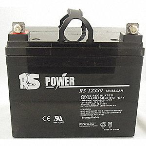 SEALED LEAD ACID RECHARGEABLE BATTERY, 12 VDC, 33.0 AMP HOUR, 6.125 X 7.67 X 7.125 IN, M5 TERMINALS