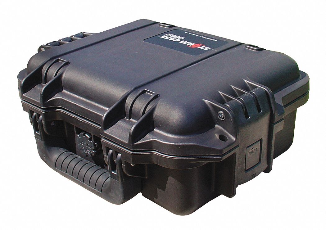 PROTECTIVE CASE, 7½ IN X 9½ IN X 4¼ IN INSIDE, FLAT/PICK AND PLUCK/SOLID, BLACK
