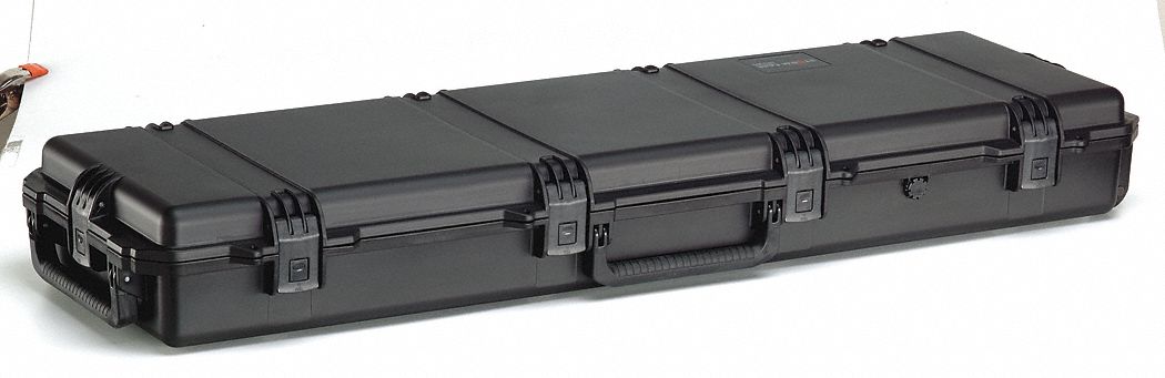 PROTECTIVE CASE, 14 IN X 50½ IN X 6 IN, FLAT/SOLID, BLACK, 2 WHEELS, FOAM INCLUDED