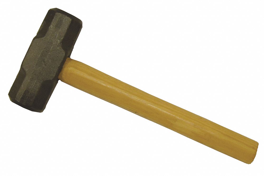 Double Face Sledge Hammer, 6 lb. Head Weight, 2-1/8" Head Width, 16" Overall Length