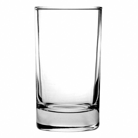 ITI Juice Glass: Lexington, 8 1/2 oz Capacity, Clear, Glass, 4 5/8 in  Overall Ht, 2 1/2 in Dia