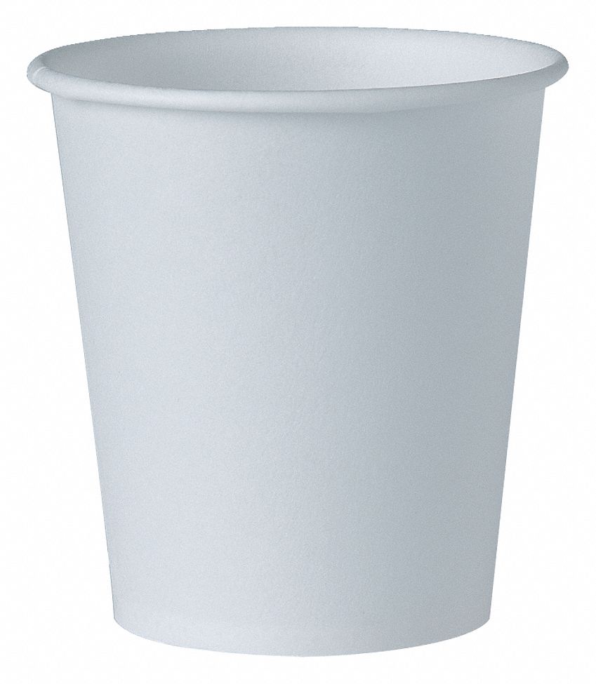 3 oz Paper Disposable Cold Cup, White, 5000 PK - Grainger