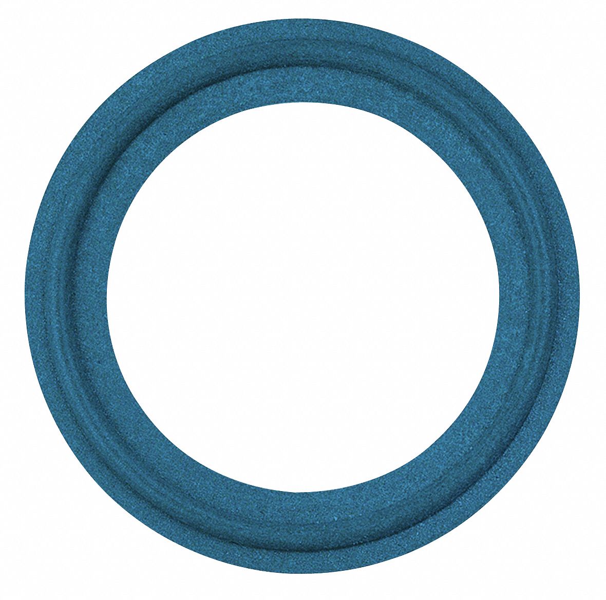 SANITARY GASKET: PTFE/316L STAINLESS STEEL, TRI-CLAMP, STD STYLE, FOR 3 IN TUBE, BLUE