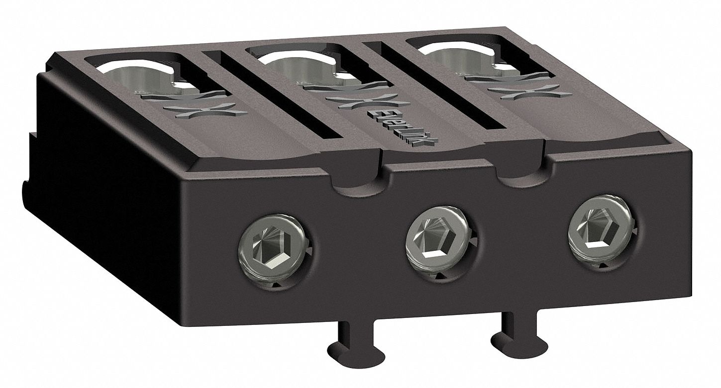 SCHNEIDER ELECTRIC Everlink Terminal Block, 3 Pole Power Terminal, Size