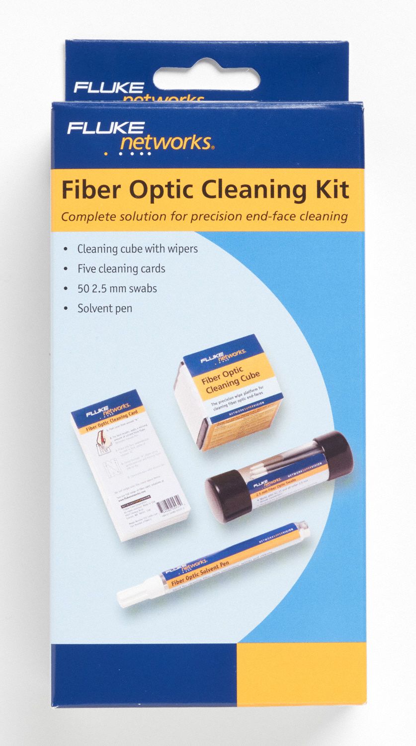 FLUKE NETWORKS Fiber Optic Cleaning Supplies All Fiber Types 12N847