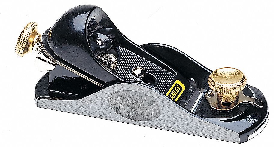 BLOCK PLANE, CAST IRON, CAST IRON HANDLE, FOR PLASTIC, WOOD, 6½ IN L X 2 IN W