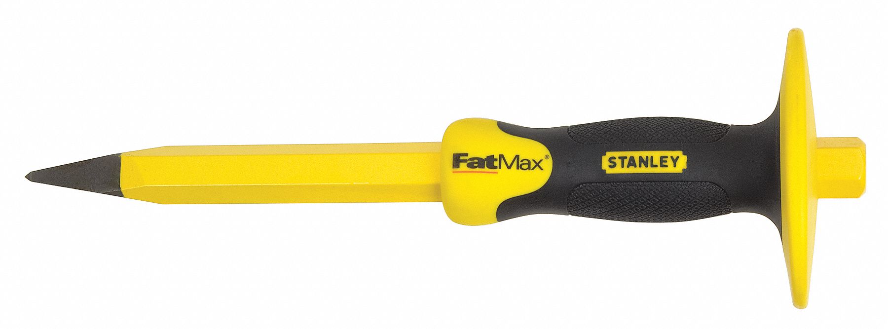 CONCRETE CHISEL, ¾ IN BLADE W, 12 IN OVERALL L, INCLUDES STRIKING CAP, INCLUDES HANDGUARD