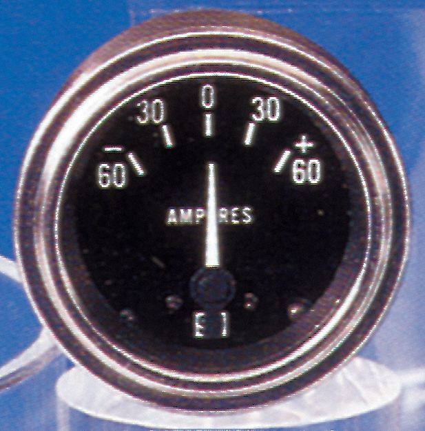 AMMETER GAUGE, ELECTRICAL, DIAL RANGE 100-0-100, DLX ELECTRIC, 2 1/16 IN DIA, POLISHED BEZEL