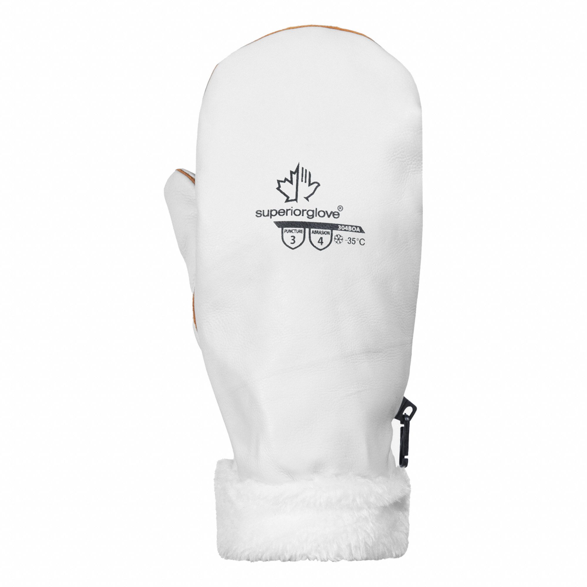 WINTER MITT, CHOPPER, LINED, ONE SIZE, WHITE, ENDURA COWGRAIN/ACRYLIC, PAIR