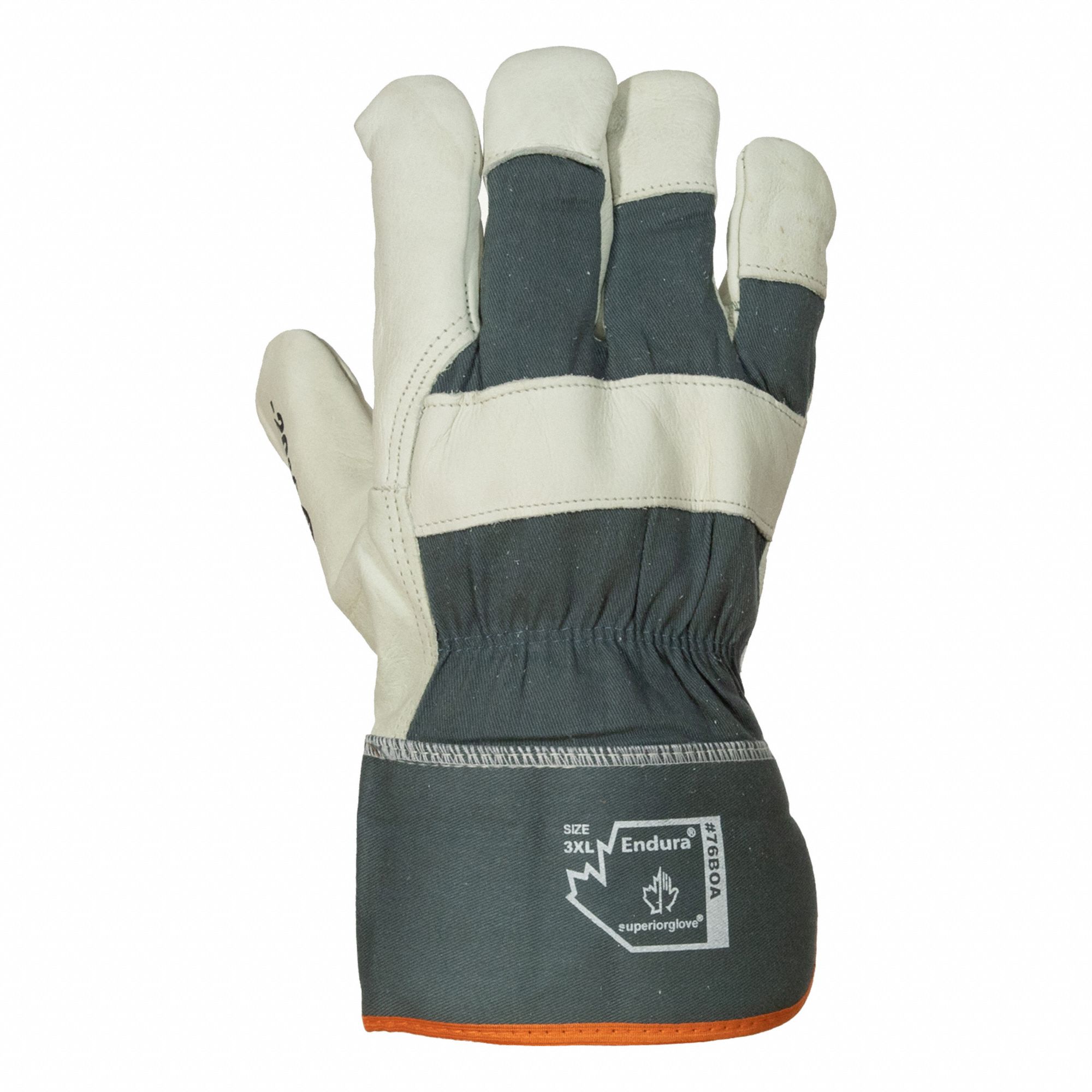 FITTER GLOVE, LINED, SAFETY CUFF, SZ L/9, LEATHER/ENDURA, PR