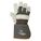 FITTER GLOVE, KNUCKLE STRIP, RUBBERIZED GAUNTLET CUFF, PALM LINED, ONE SIZE, LEATHER, PR
