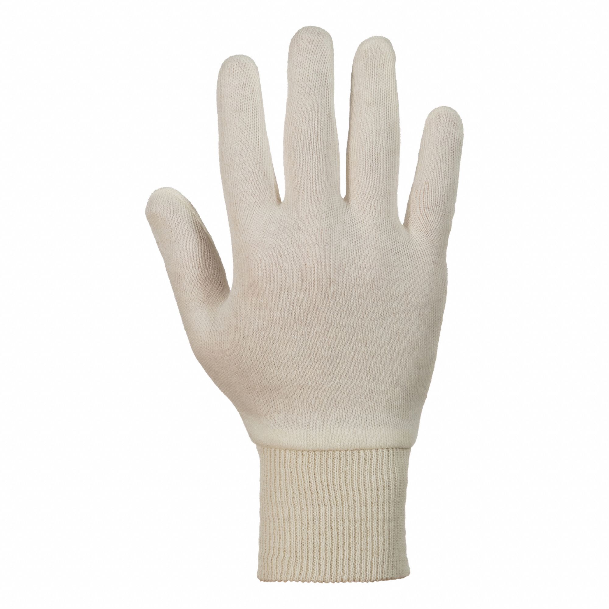 INTERLOCK INSPECTOR GLOVES, NATURAL, COTTON, PKG 12