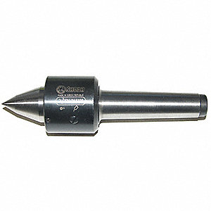 EXTENDED POINT LIVE CENTRE, 60 °  POINT ANGLE, 2 MORSE TAPER, 5 59/1000 X 1 417/1000 IN