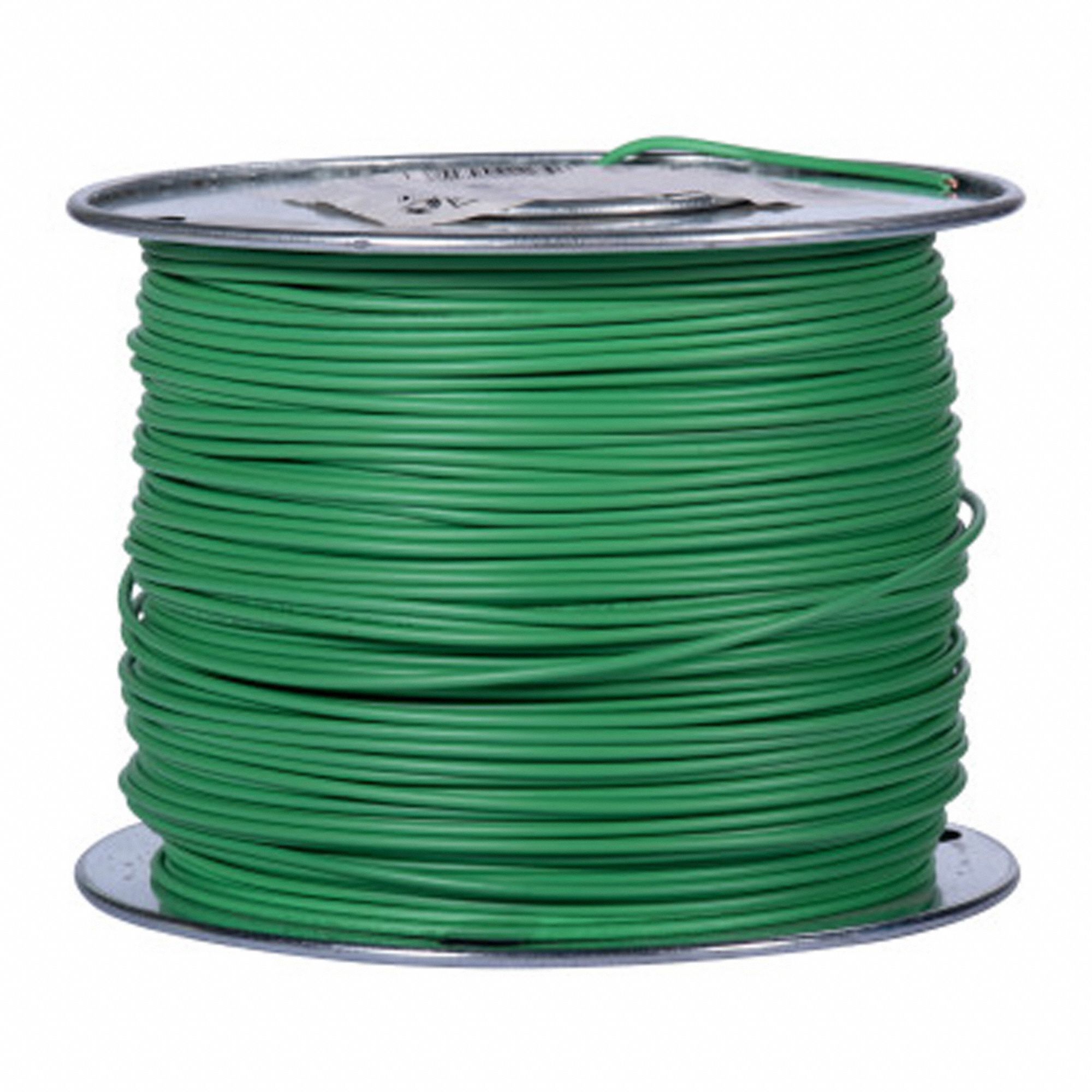 RW90 WIRE, 600 V, GREEN WIRE, GREEN JACKET, 0.128 IN, 14 GA, COPPER/PE