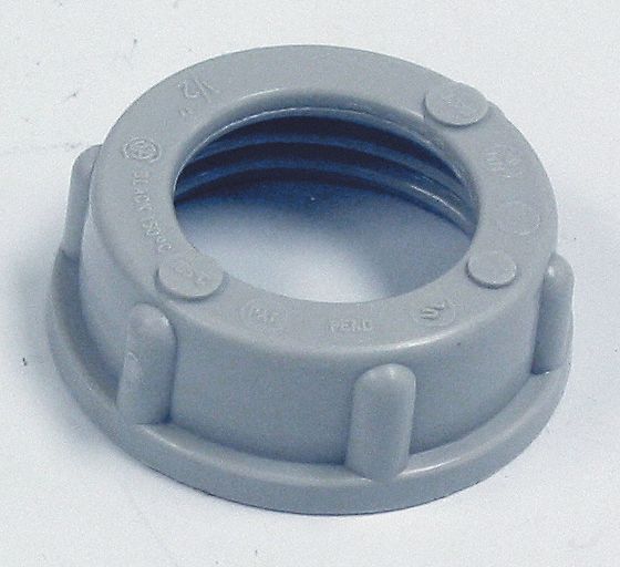 RIGID CONDUIT BUSHING, CSA, TEMPERATURE-RATED TO 105 ° C, SIZE 1/2 IN, PLASTIC