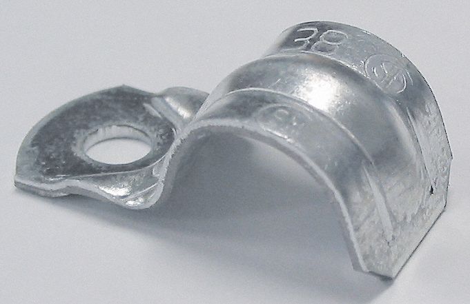 SANGLE P/ CONDUIT FLEXIBLE, DIAMÈTRE MAXIMUM 0.61PO, TAILLE 3/8PO, TROU 3/16PO, ACIER