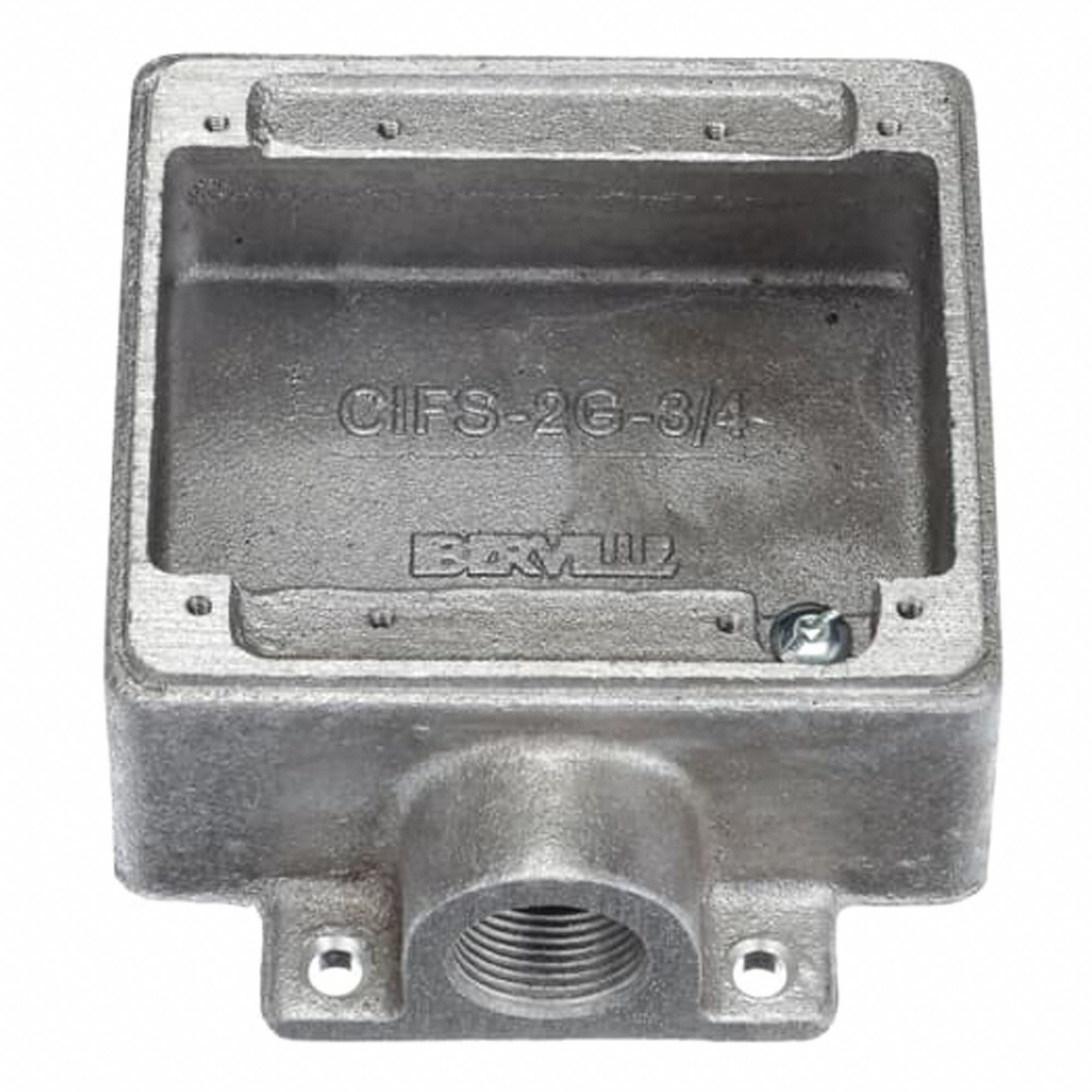 BOÎTE FS,ÉTNCH/DBL/1 DÉBOUCHURE/COSSE 3/4 PO/CSA 5043,4 3/8 X 4 11/16 X 1 7/8 PO,26 PO CU,AL