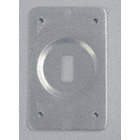 TWO TOGGLE SWITCHES, FS, SINGLE GANG, WATERPROOF, 4 5/8 X 4 9/16 IN, STAMPED ALUMINUM