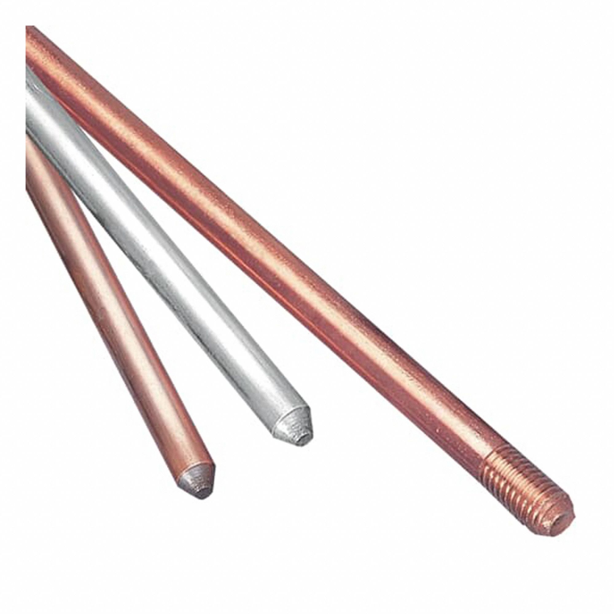 THOMAS & BETTS GROUND RODS, RUSTPROOF, CORROSION RESISTANT, 8 FT X 5/8 IN  DIA, GALVANIZED STEEL - Ground Rods - TBSGR6258