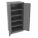 STORAGE CABINET, 4 ADJ SHELVES, LD CAP 200 LB, GREY, 36 X 78 X 24 IN, STEEL