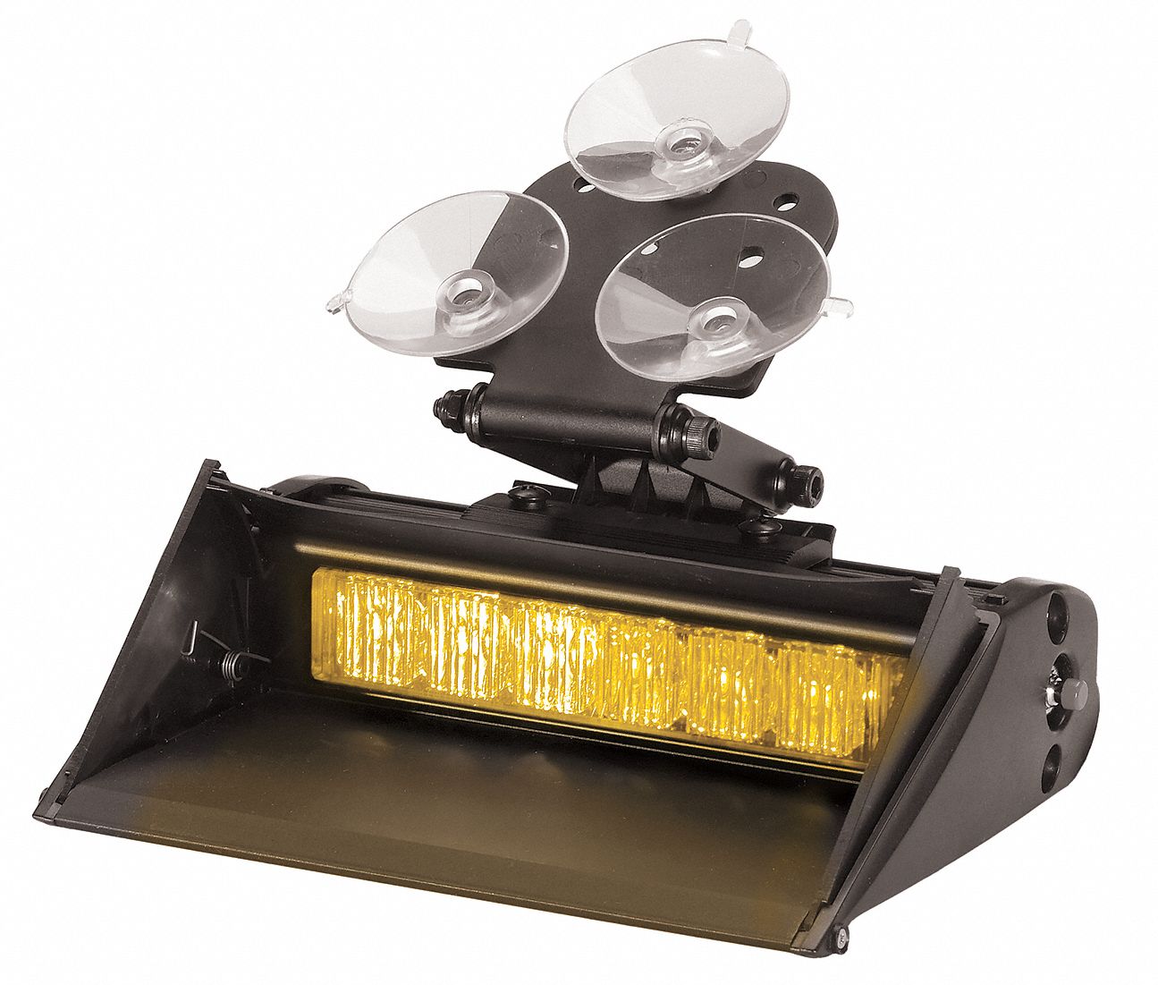 CODE 3 Amber Single Head Dash Light, Suction Cup, 12/24V DC 12P037