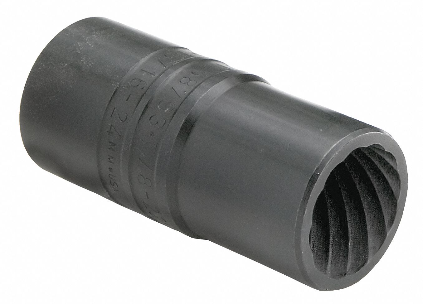 Bolt Extraction Socket,  3/8 in Drive Size,  12 mm Socket Size,  Bolt Extractor,  Alloy Steel