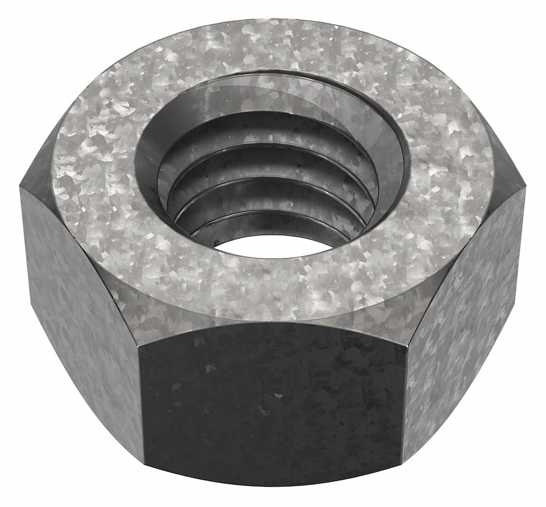 Hex Nut: Std Hex, 5/16"-18 Thread, 1/2 in Hex Wd, 17/64 in Hex Ht, Steel, Grade 2, Std, 50 PK