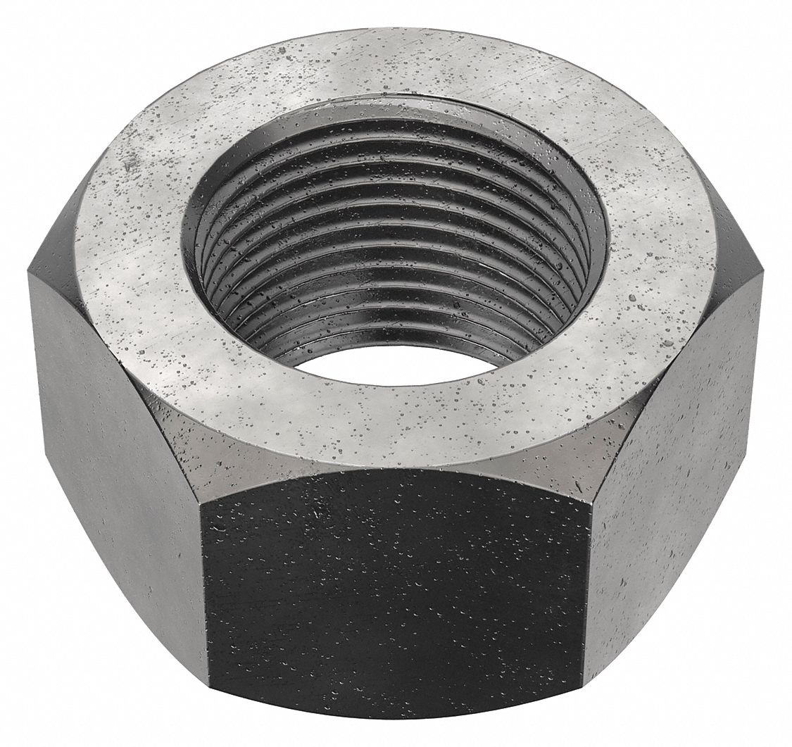 Hex Nut, 1-14, Gr 2, Steel, Plain, PK5