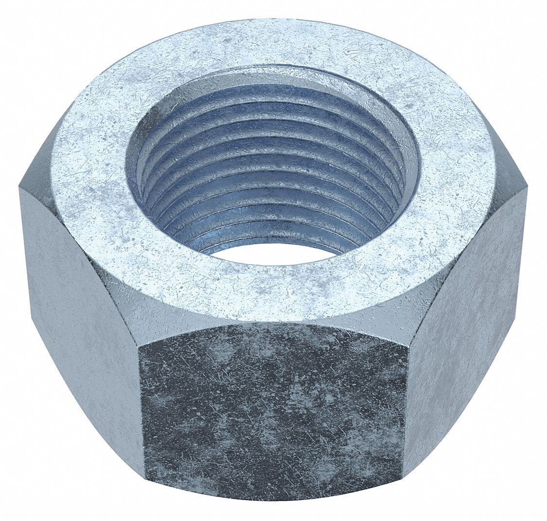 Hex Nut: Std Hex, 3/4"-16 Thread, 1 7/64 in Hex Wd, 41/64 in Hex Ht, Steel, Grade 5, Std, 20 PK