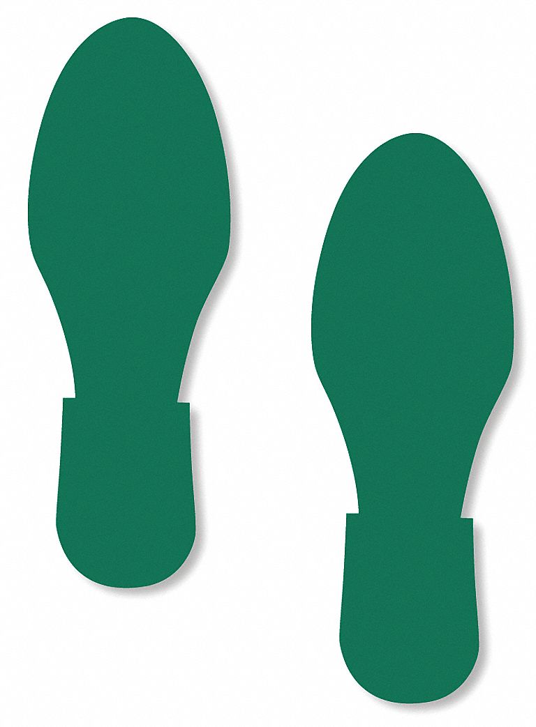 TAPE FOOT PRINT GREEN MIGHTYLINE