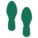 TAPE FOOT PRINT GREEN MIGHTYLINE