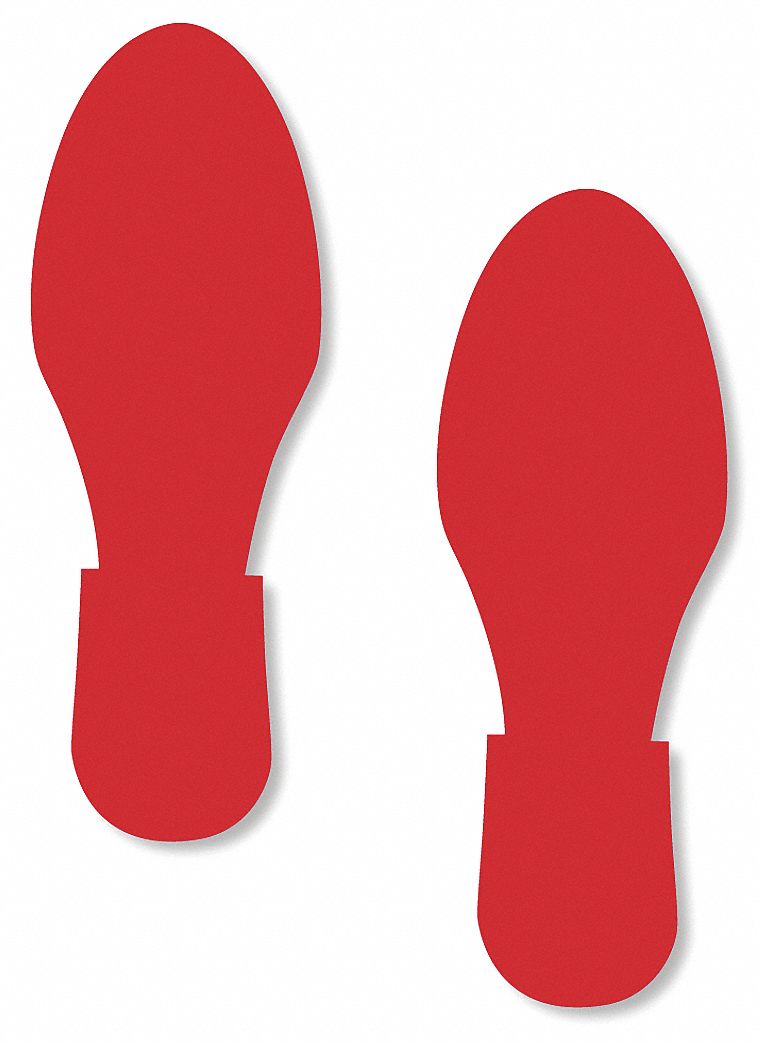 TAPE FOOT PRINT RED MIGHTYLINE