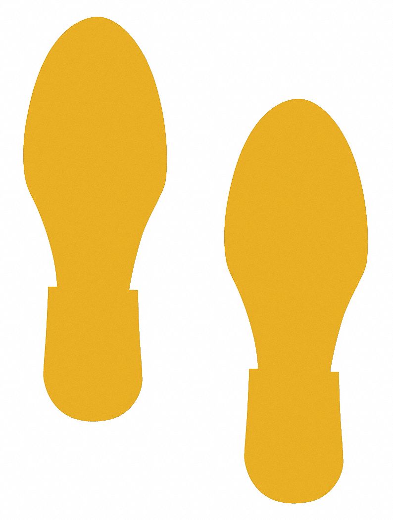 TAPE FOOT PRINT YLW MIGHTYLINE