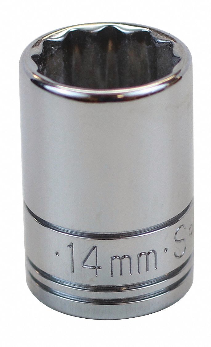 SOCKET,3/8 IN. DR,14MM,12 PT.