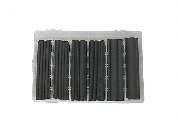 SHRINK TUBING SHOP, DOUBLE WALL TFX PLUS, ASSORTED COLOURS, 12 IN EA, 63 PIECES