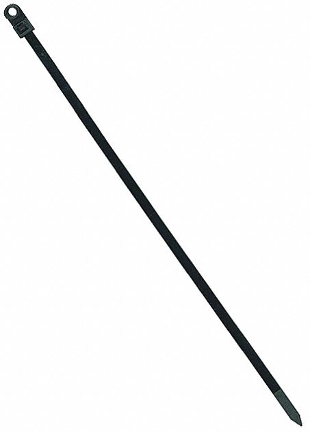 HVY-DTY CABLE TIE,MNTBLE,MIL/ASTM,120 LB,BLK,15 X 0.3 IN/4 IN MAX DIA,NYLON 6/6, PK 100