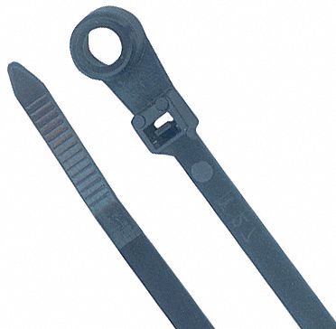 CABLE TIE,SCREW MOUNTABLE,MIL/ASTM/UL,30 LB,6 X 0.14 IN/1.25 IN MAX DIA,NATURAL,NYLON 6/6,PK 100