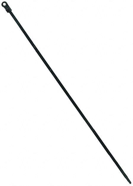 OUTDOOR CABLE TIE,SCREW MOUNT,50 LB,BLK,14 X 0.187 IN/4 IN MAX DIA,NYLON 6/6,PK 100