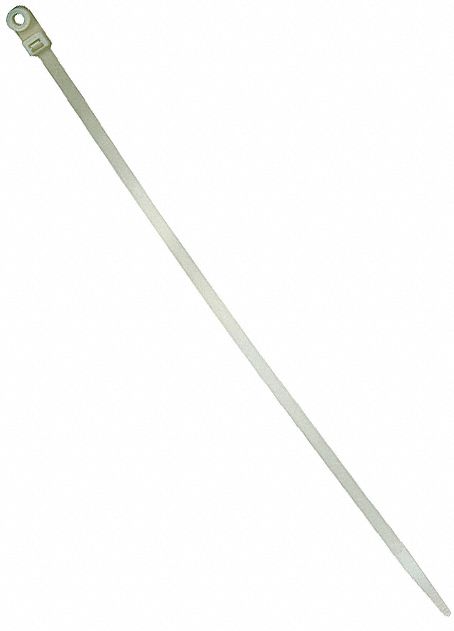 MOUNTING CABLE TIE, 120 LB, NATURAL, 15 X 0.3 IN/4 IN MAX DIA, NYLON 6/6, PK 25