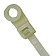 MOUNTABLE CABLE TIE, 30 LB, NATURAL, 6 X 0.14 IN/1.25 IN MAX DIA, NYLON 6/6, PK 25