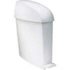 SANITARY DISPOSAL BIN, HANDS-FREE/PEDAL OPERATED, WHITE, 5 GAL